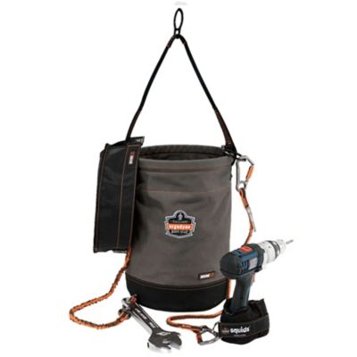 Image showing  12.5 in. x 17 in. Canvas Hoist Bucket with Top and D-Rings