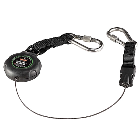 Squids Retractable Tool Lanyard with Dual Stainless Steel Carabiners, 1 lb.
