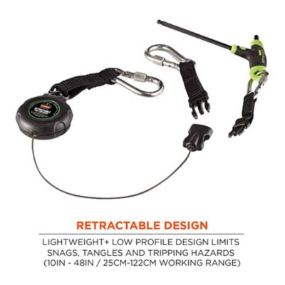 Image showing  Retractable Tool Lanyard with Dual Stainless Steel Carabiners, 1 lb.