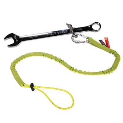 Image showing 8 th Ergodyne Squids 3100 Tool Lanyard with Carabiner and Cinch Loop, 10 lb., Standard, Lime