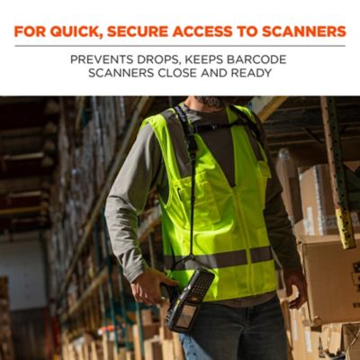 Image showing  Barcode Scanner Harness and Lanyard for Mobile Computers, Black, Small