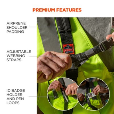 Image showing  Padded Barcode Scanner Harness and Lanyard for Mobile Computers, Black, Large