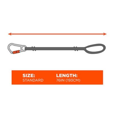 Image showing 8 th Squids Tool Lanyard with XL Locking Carabiner and Loop, 80 lb., 19148