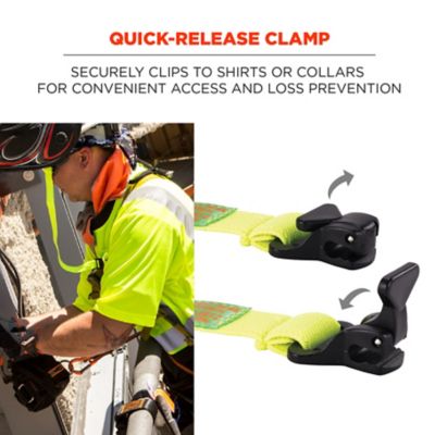Image showing  3155 Elastic Hard Hat Lanyard with Clamp