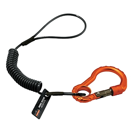 Squids Coiled Tool Lanyard with Single Carabiner, 2 lb.