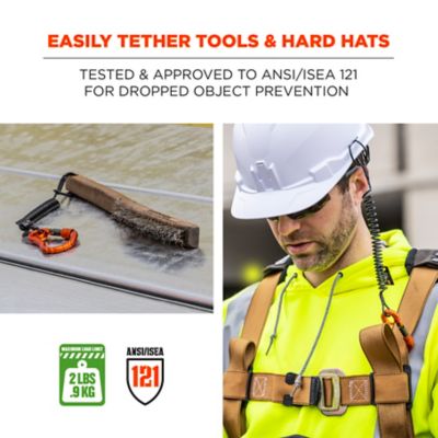 Image showing  Coiled Tool Lanyard with Single Carabiner, 2 lb.