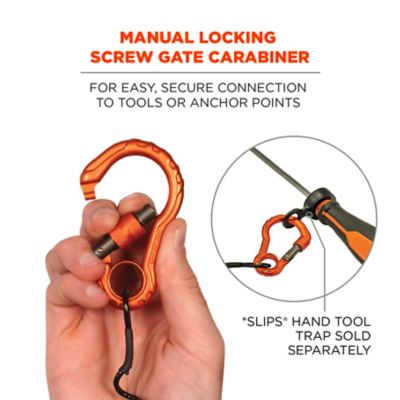 Image showing  Coiled Tool Lanyard with Single Carabiner, 2 lb.