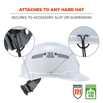 Image showing  Coiled Black Hard Hat Tool Lanyard with Buckle