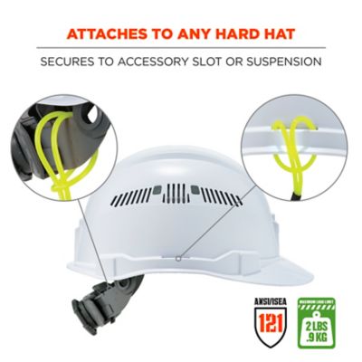 Image showing  Coiled Lime Hard Hat Tool Lanyard with Buckle