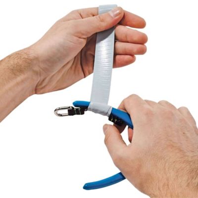 Image showing  2 lb. Web Tool Tether Attachments with D-Ring Tool Tails, Black, Short, 6 pc.