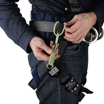 Image showing  15 lb. Elastic Tool Tether Attachments with Loop Tool Tails, Lime, Extended, 3 pc.