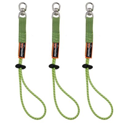 Squids 10 lb. Elastic Swivel Tool Tether Attachments with Loop Tool Tails, 3 pc.