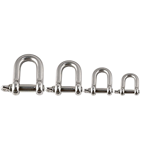 Squids Tool Attachment Shackles, Stainless, Extra Large, 2 pc.