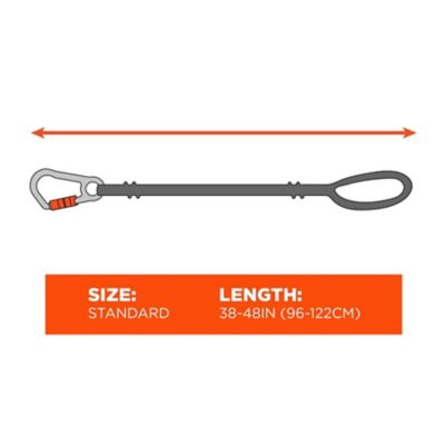 Image showing 8 th Squids Tool Lanyard with Stainless-Steel Carabiner and Loop, 15 lb.