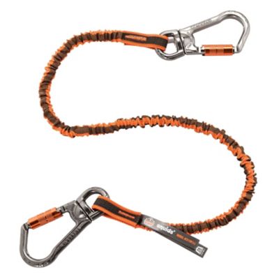 Squids Tool Lanyard with Dual Double-Locking Swivel Carabiners, 25 lb.