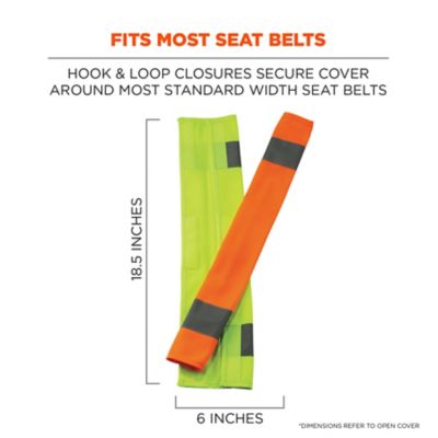 Image showing  Hi-Vis Seat Belt Cover, Lime