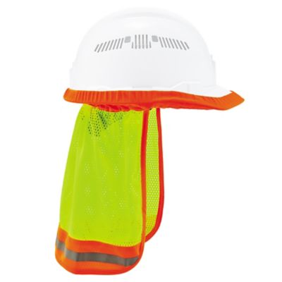 GloWear Hi-Vis Mesh Neck Shade with Elastic Rim for Hard Hats