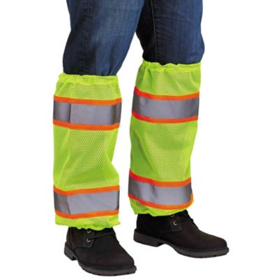 GloWear Unisex Stretch Fit Low-Rise Class E 2-Tone Mesh Leg Gaiters, Lime