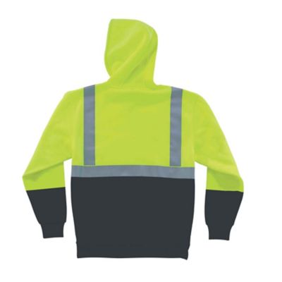 Image showing  Unisex Type R Class 2 Hi-Vis Hooded Sweatshirt, Black Front
