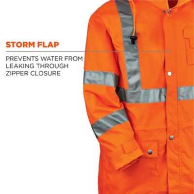 Image showing  Unisex Adult Type R Class 3 Hi-Vis Breathable Rain Jacket