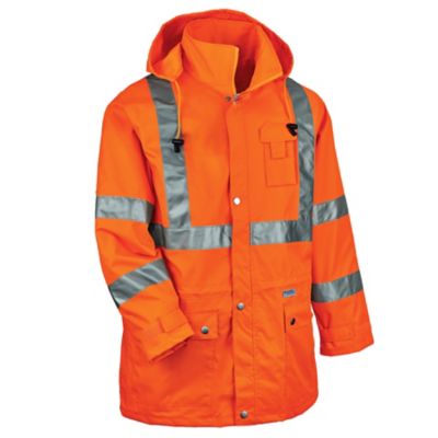 GloWear Unisex Type R Class 3 Hi-Vis Breathable Rain Jacket Excellent coat, it keeps out the rain like none other and is long and roomy enough for wearing a sweater or sweatshirt underneath for warmth