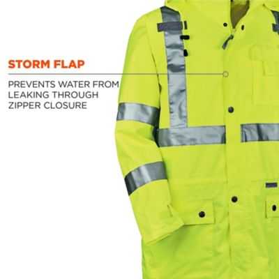 Image showing  Unisex Adult Type R Class 3 Hi-Vis Breathable Rain Jacket