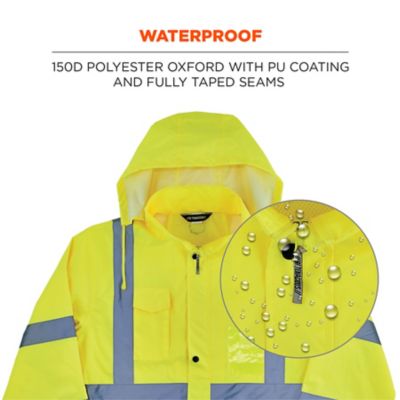 Image showing  Unisex Adult Type R Class 3 Hi-Vis Lightweight Rain Jacket