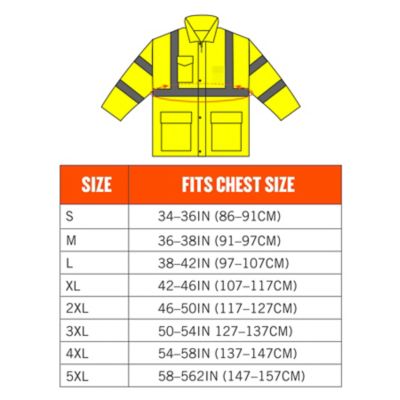 Image showing 7 th GloWear Unisex Adult Type R Class 3 Hi-Vis Lightweight Rain Jacket