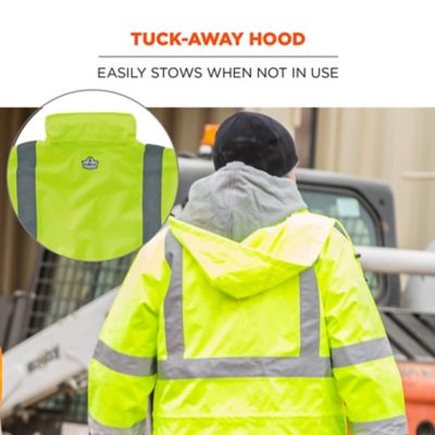 Image showing  Unisex Adult Type R Class 3 Hi-Vis Lightweight Rain Jacket