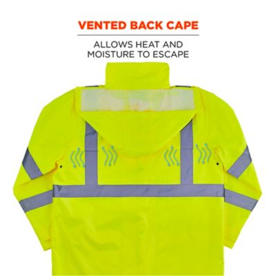 Image showing  Unisex Adult Type R Class 3 Hi-Vis Lightweight Rain Jacket