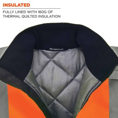Image showing  Unisex Adult Type R Class 3 Hi-Vis Thermal Quilted Bomber Jacket