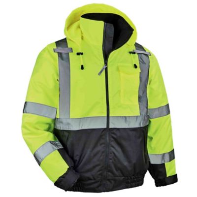 Image showing  Unisex Adult Type R Class 3 Hi-Vis Thermal Quilted Bomber Jacket