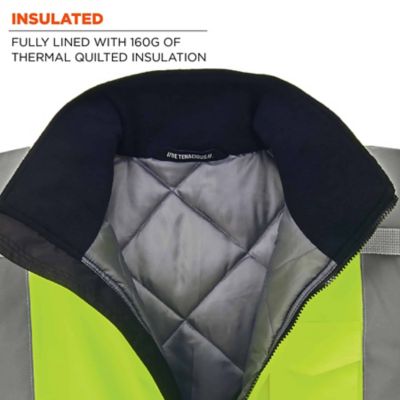 Image showing  Unisex Adult Type R Class 3 Hi-Vis Thermal Quilted Bomber Jacket