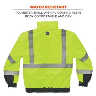 Image showing 1 th GloWear Unisex Adult Type R Class 3 Hi-Vis Thermal Quilted Bomber Jacket