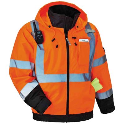 Image showing  Unisex Adult Type R Class 3 Hi-Vis Thermal Fleece-Lined Bomber Jacket