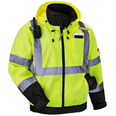 Image showing  Unisex Adult Type R Class 3 Hi-Vis Thermal Fleece-Lined Bomber Jacket