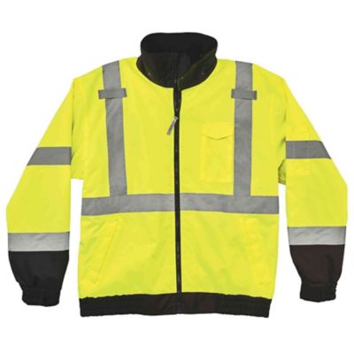 Image showing  Unisex Adult Type R Class 3 Hi-Vis Thermal Fleece-Lined Bomber Jacket