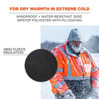 Image showing  Unisex Adult Type R Class 3 Hi-Vis Thermal 4-in-1 Bomber Jacket with Quilted Sleeves