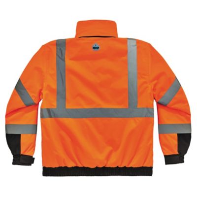 Image showing  Unisex Adult Type R Class 3 Hi-Vis Thermal 4-in-1 Bomber Jacket with Quilted Sleeves