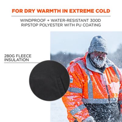 Image showing  Unisex Adult Type R Class 3 Hi-Vis Thermal 4-in-1 Bomber Jacket with Quilted Sleeves