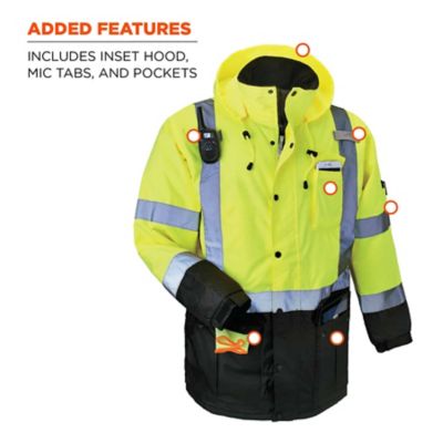 Image showing  Unisex Adult Type R Class 3 Hi-Vis Thermal Quilted Parka