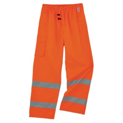 GloWear Unisex Natural-Rise Class E Hi-Vis Rain Pants, Breathable