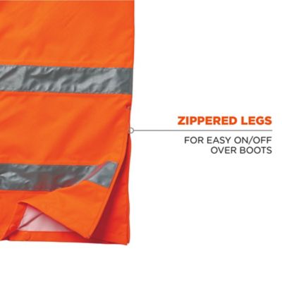 Image showing 4 th GloWear Unisex Natural-Rise Class E Hi-Vis Rain Pants, Breathable