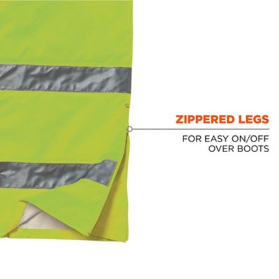 Image showing  Unisex Natural-Rise Class E Hi-Vis Rain Pants, Breathable