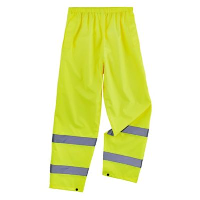 Image showing 0 th GloWear Unisex Adult Hi-Vis Relaxed Fit Natural-Rise Class E Lightweight Work Rain Pants