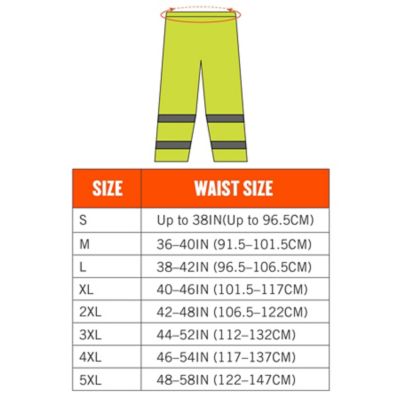 Image showing 6 th GloWear Unisex Adult Hi-Vis Relaxed Fit Natural-Rise Class E Lightweight Work Rain Pants