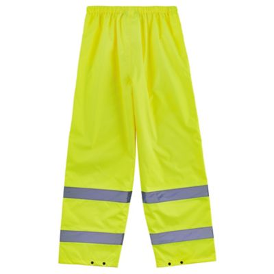 Image showing  Unisex Adult Hi-Vis Relaxed Fit Natural-Rise Class E Lightweight Work Rain Pants