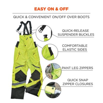 Image showing  Unisex Adult Class E Hi-Vis Insulated Bib