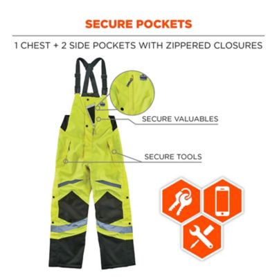 Image showing 6 th GloWear Unisex Adult Class E Hi-Vis Insulated Bib