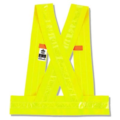 Image showing  Unisex Lime Type O Class 1 Breakaway Hi-Vis Safety Sash, XL/2XL